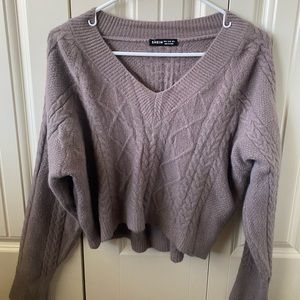 Light purple cropped sweater